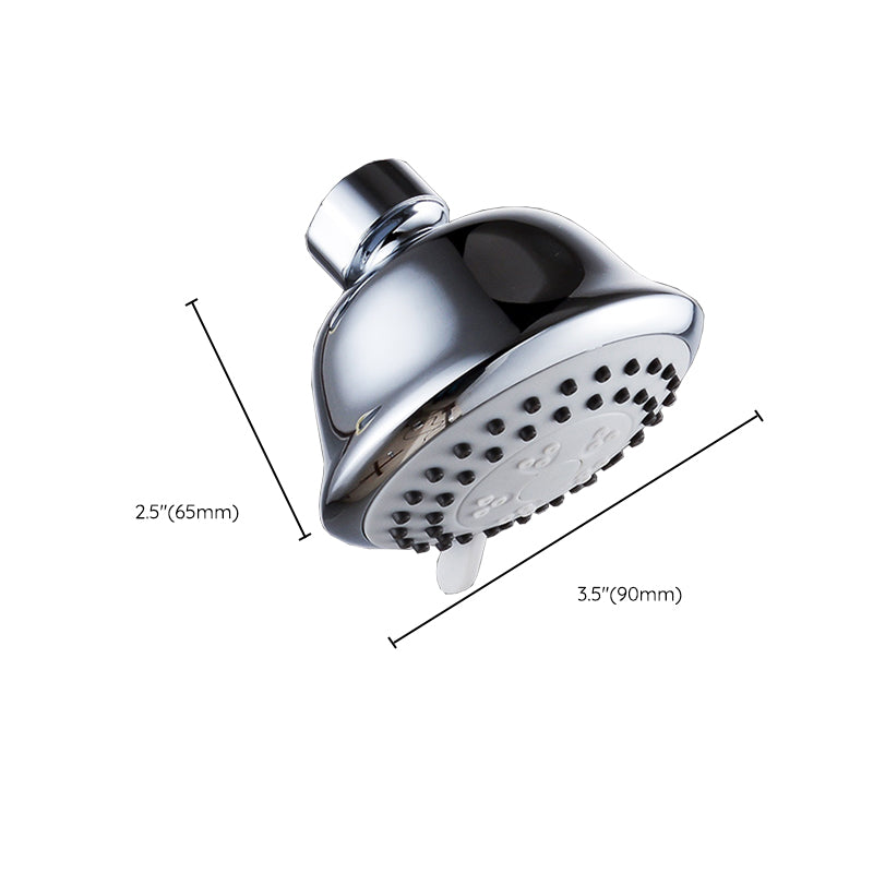 Silver Round Wall Mount Shower Head Stainless Steel