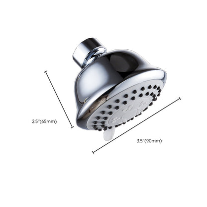 Silver Round Wall Mount Shower Head Stainless Steel