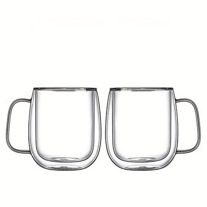 Insulated Double Layer Glass Coffee Mug
