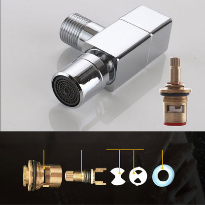 Modern Round Brass Bathroom Faucet Handle