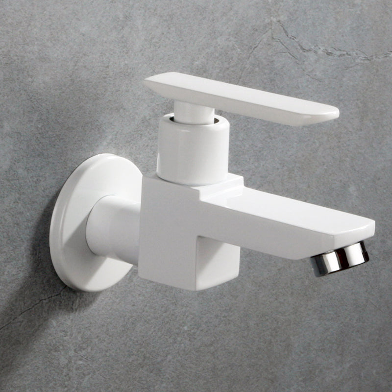 Modern Wall Mount Bathroom Faucet Solid Brass Lever Handle