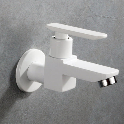 Modern Wall Mount Bathroom Faucet Solid Brass Lever Handle