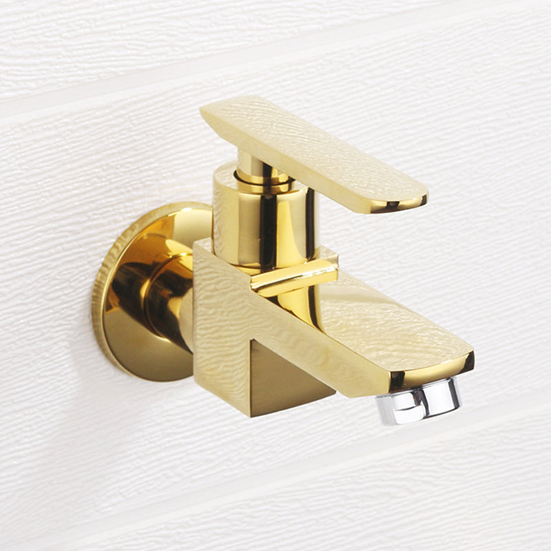 Modern Wall Mount Bathroom Faucet Solid Brass Lever Handle