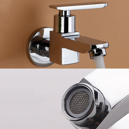 Modern Wall Mount Bathroom Faucet Solid Brass Lever Handle
