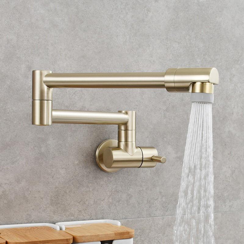 Compact Wall Mount Single Handle Kitchen Faucet
