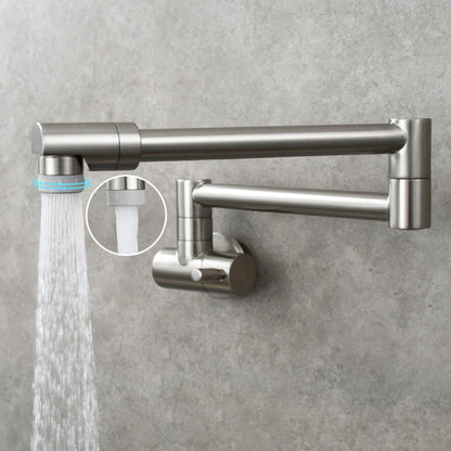Compact Wall Mount Single Handle Kitchen Faucet