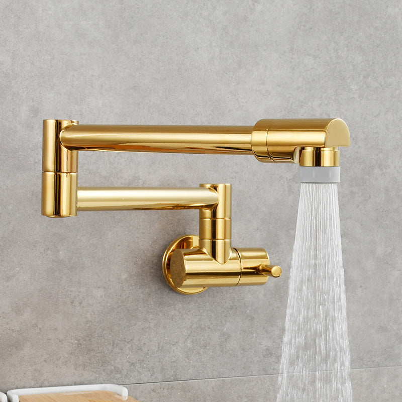 Compact Wall Mount Single Handle Kitchen Faucet