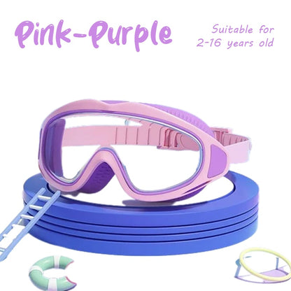 Kids Swimming Goggles Large Frame Waterproof Anti Fog