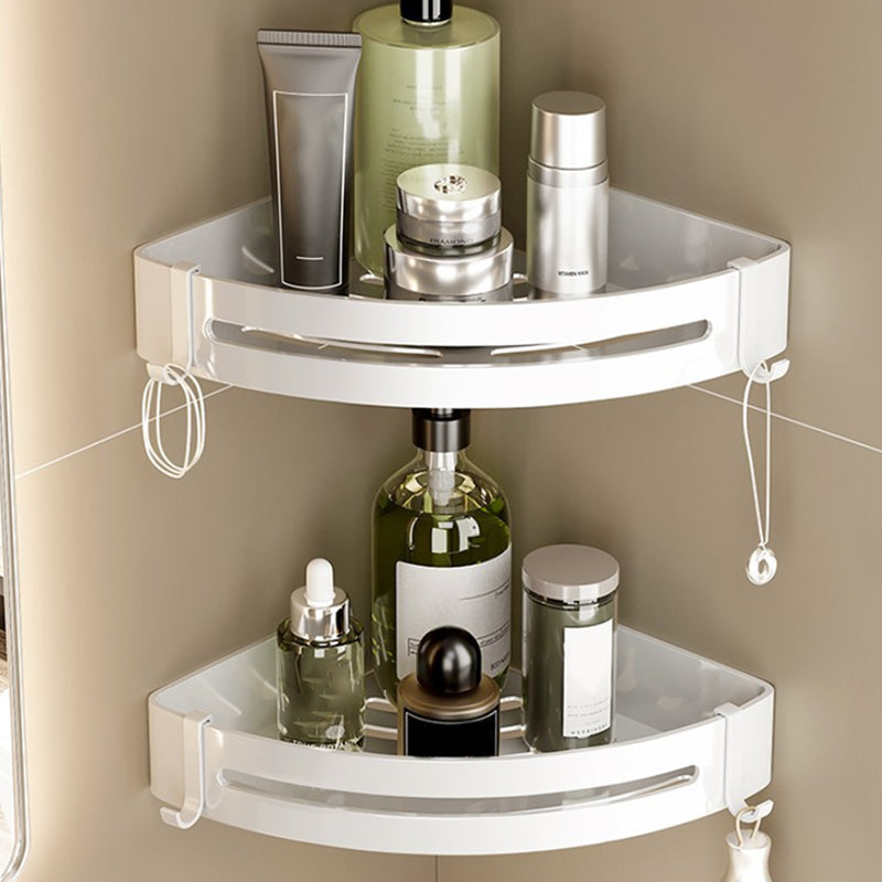 Contemporary Bathroom Accessory Set Towel Bar White Shelf