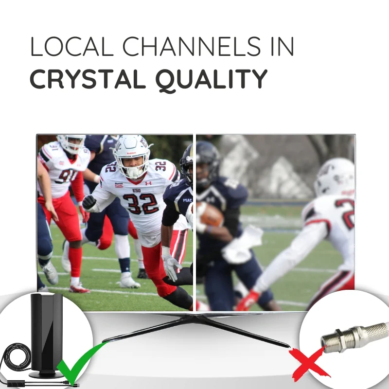 Best Indoor TV Antenna 360 Mile Long Range Signal Booster