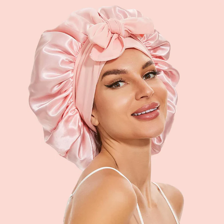 Soft Satin Sleep Bonnet - Stay On All Night - Cofik