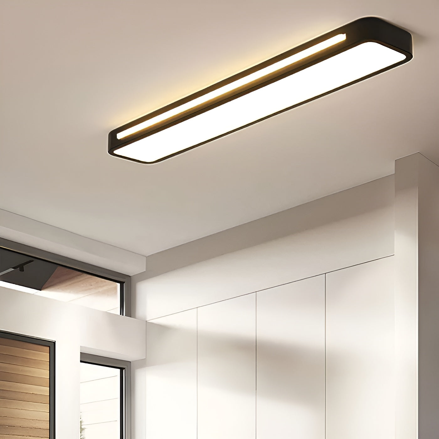Sleek Modern Rectangular Ceiling Lamp