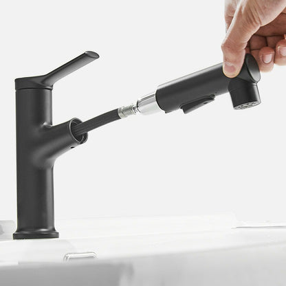 Modern Low Arc Bathroom Sink Faucet