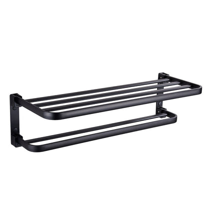 Stylish Bathroom Shelf Set with Towel Holder & Storage