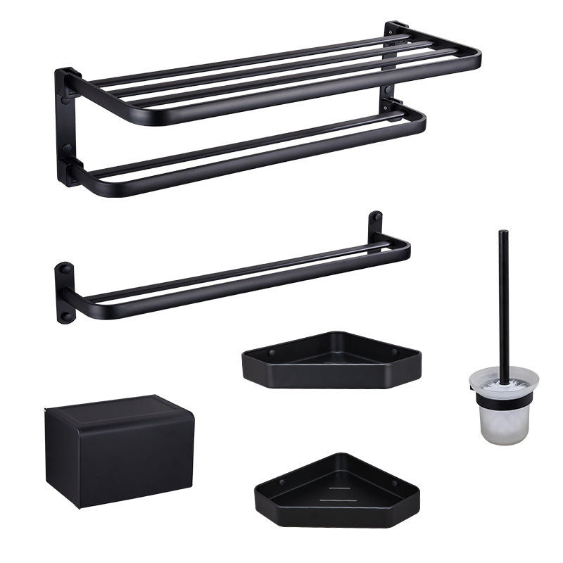 Stylish Bathroom Shelf Set with Towel Holder & Storage