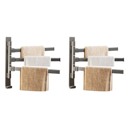Modern Grey Bathroom Accessories Aluminium Towel Rack