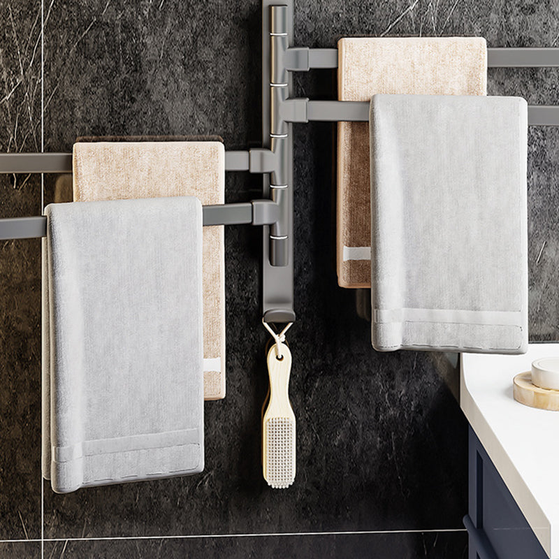 Modern Grey Bathroom Accessories Aluminium Towel Rack