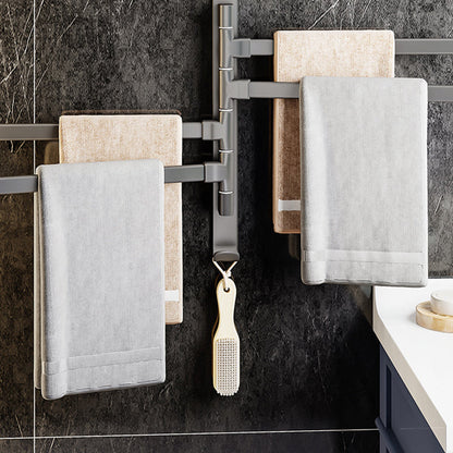 Modern Grey Bathroom Accessories Aluminium Towel Rack