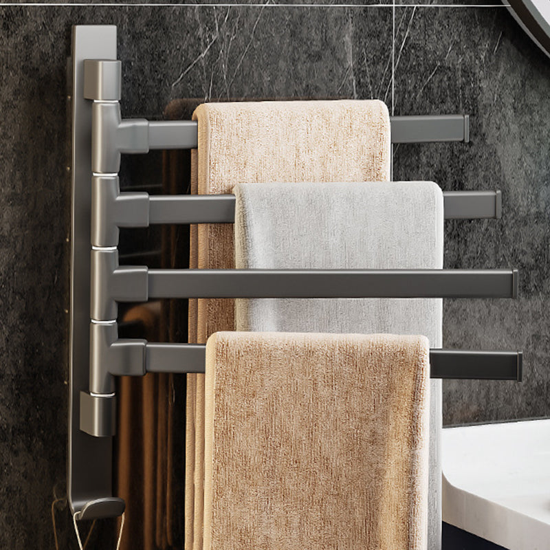 Modern Grey Bathroom Accessories Aluminium Towel Rack