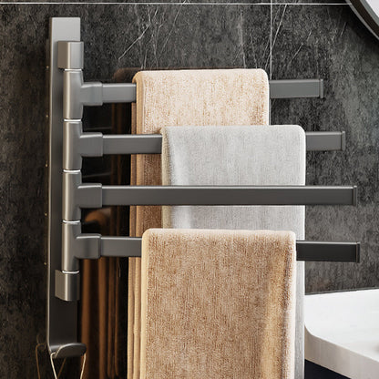 Modern Grey Bathroom Accessories Aluminium Towel Rack