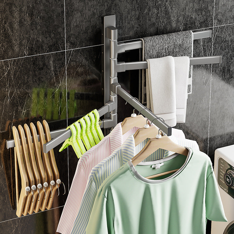 Modern Grey Bathroom Accessories Aluminium Towel Rack