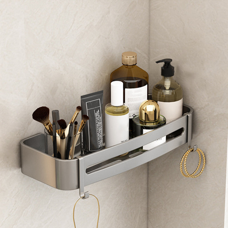 Modern Gray Metal Bath Accessory Set Shelf - Cofik