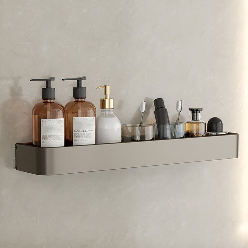 Modern Gray Metal Bath Accessory Set Shelf