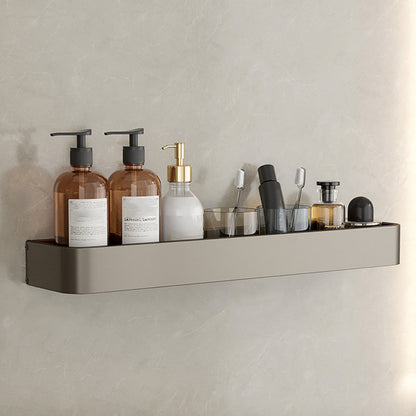 Modern Gray Metal Bath Accessory Set Shelf
