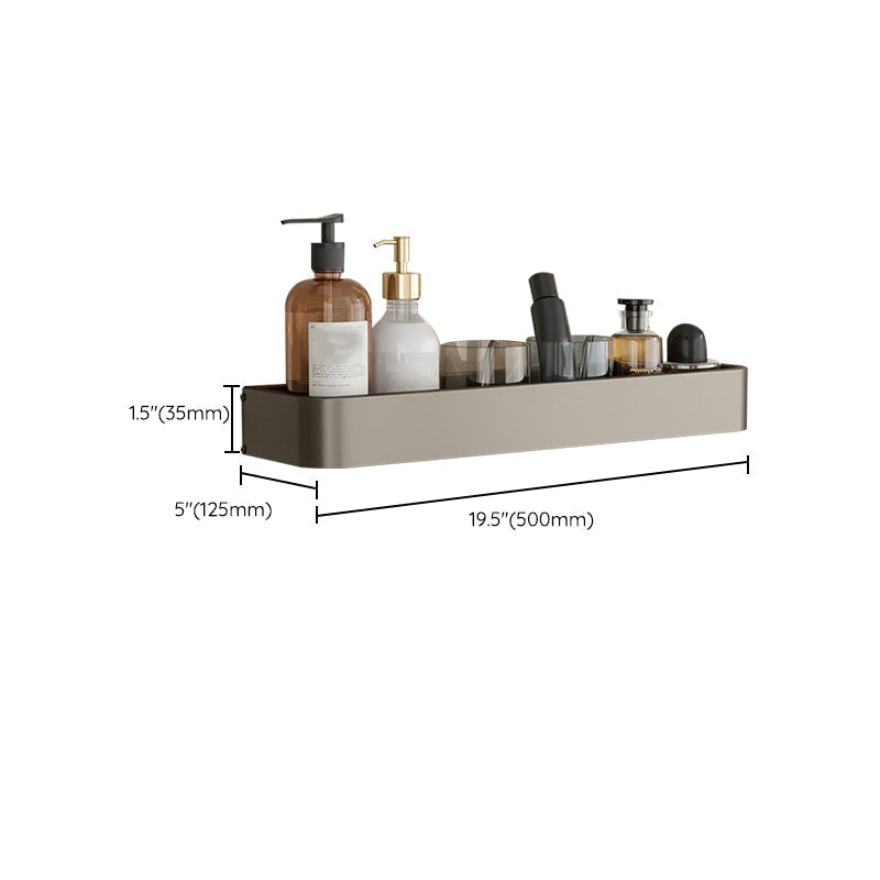 Modern Gray Metal Bath Accessory Set Shelf