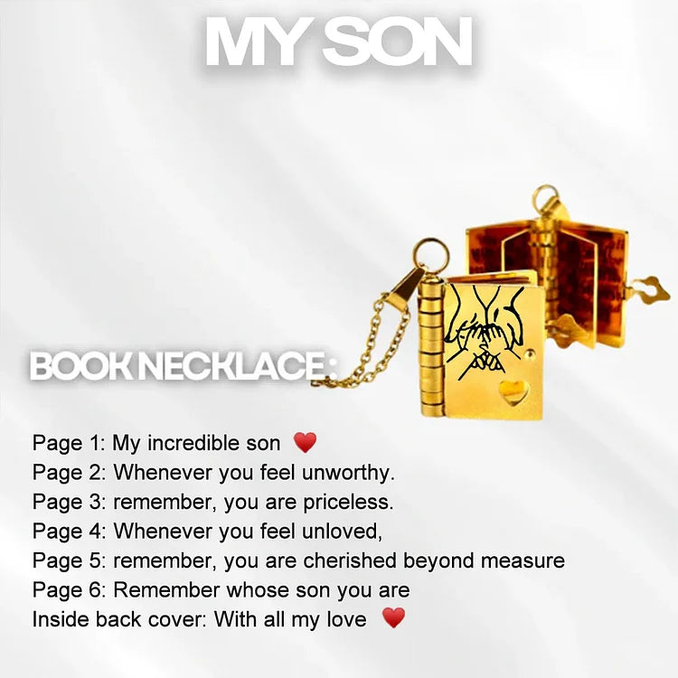 Sentimental Photo Pendant Necklace with Heartfelt Message