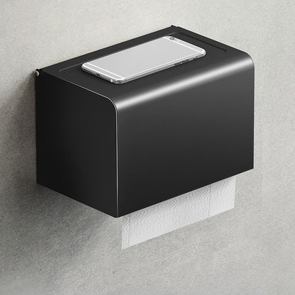 Modern Black Bathroom Accessory Set with Towel Bar