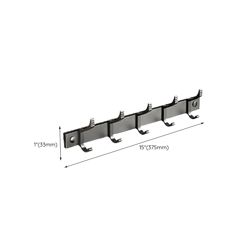 Modern Black Bathroom Accessory Set with Towel Bar