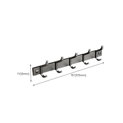 Modern Black Bathroom Accessory Set with Towel Bar