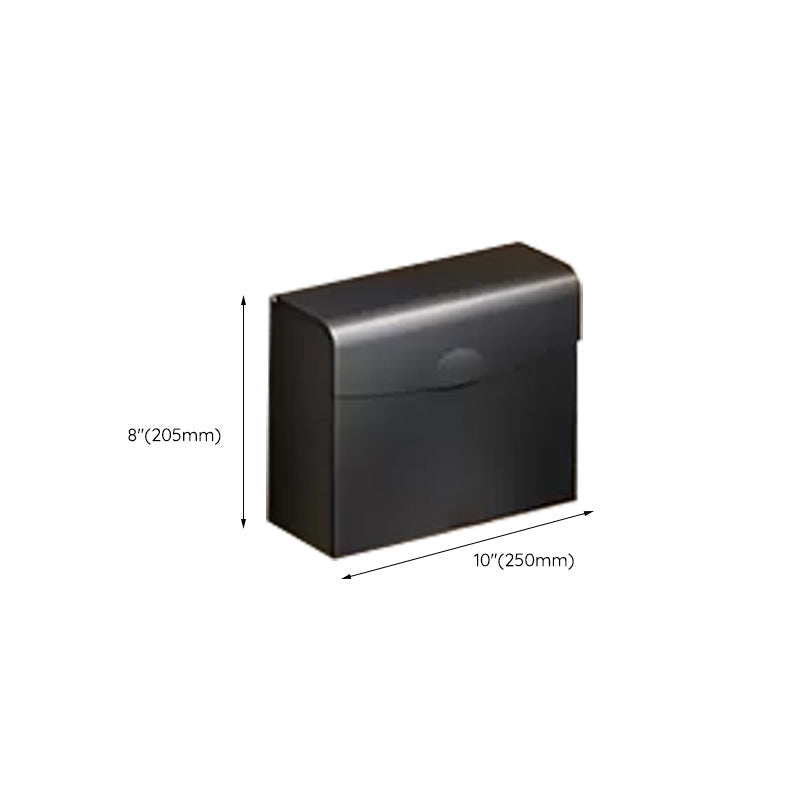 Modern Black Bathroom Accessory Set with Towel Bar