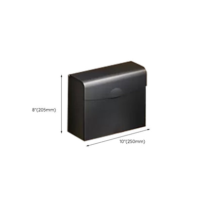 Modern Black Bathroom Accessory Set with Towel Bar