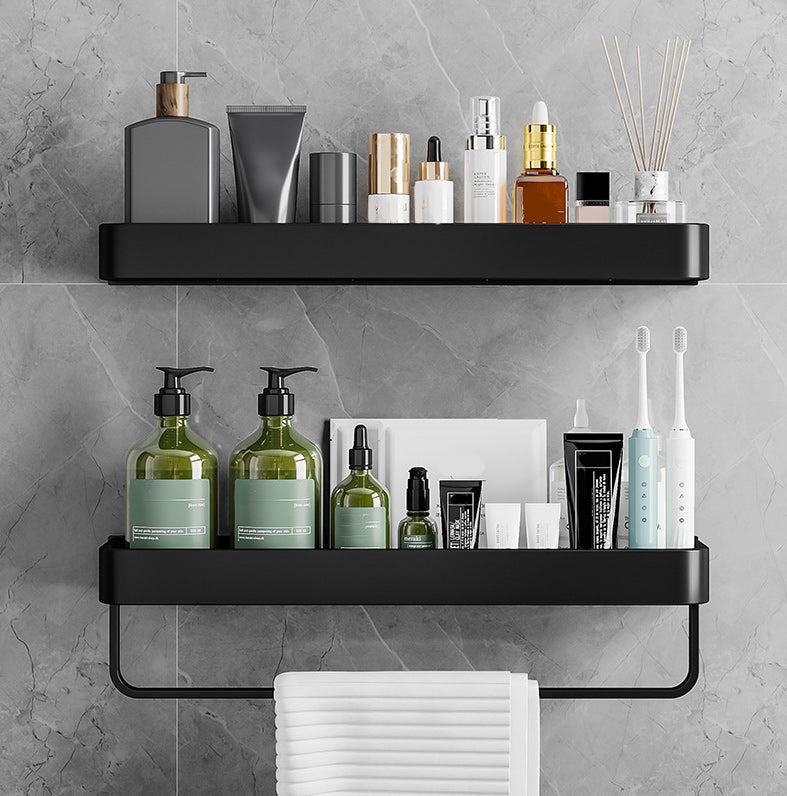 Modern Aluminum Bath Shelf Storage Set