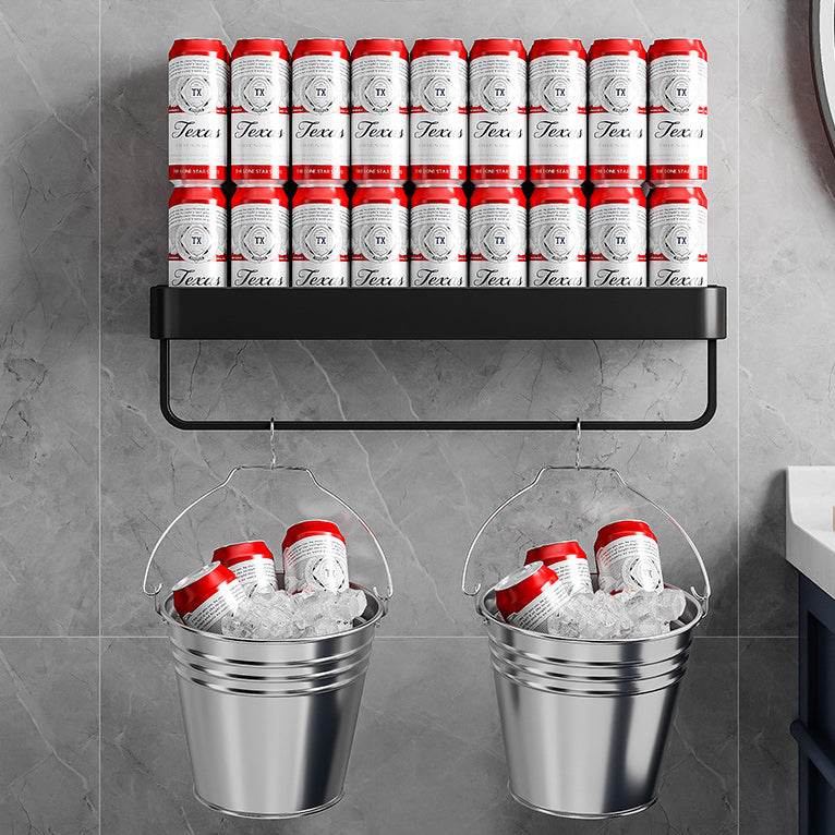 Modern Aluminum Bath Shelf Storage Set