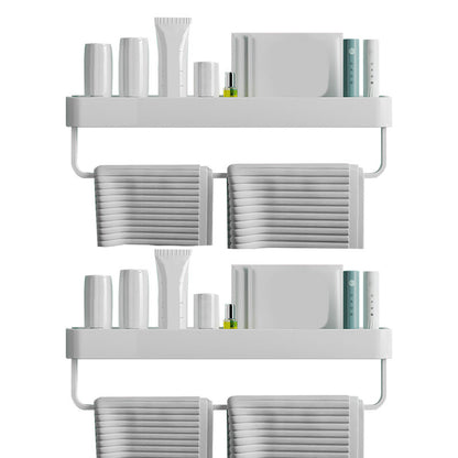 Modern Aluminum Bath Shelf Storage Set