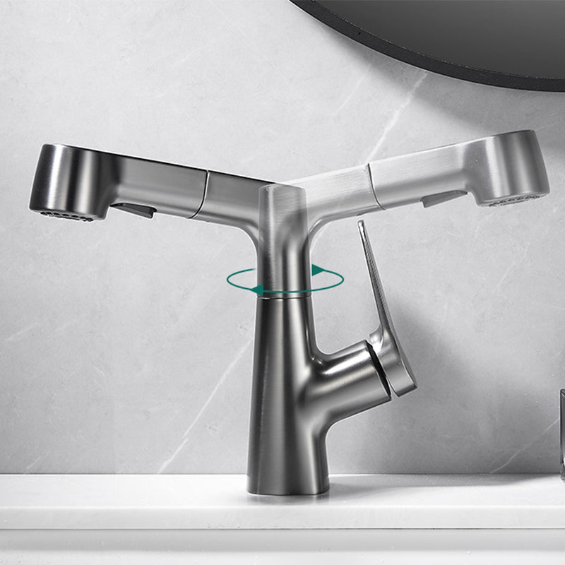 Modern Extendable Kitchen Sink Faucet with Lever Handle
