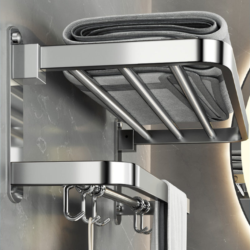 Luxury Chrome Bathroom Accessory Set with Towel Rack