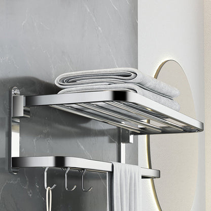 Luxury Chrome Bathroom Accessory Set with Towel Rack