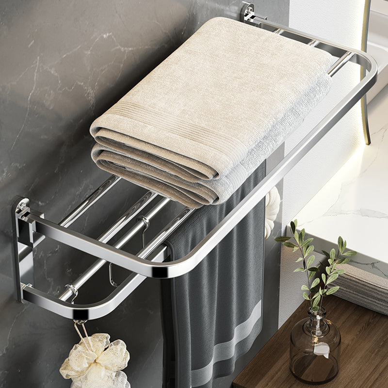 Luxury Chrome Bathroom Accessory Set with Towel Rack
