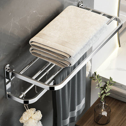 Luxury Chrome Bathroom Accessory Set with Towel Rack