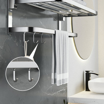 Luxury Chrome Bathroom Accessory Set with Towel Rack