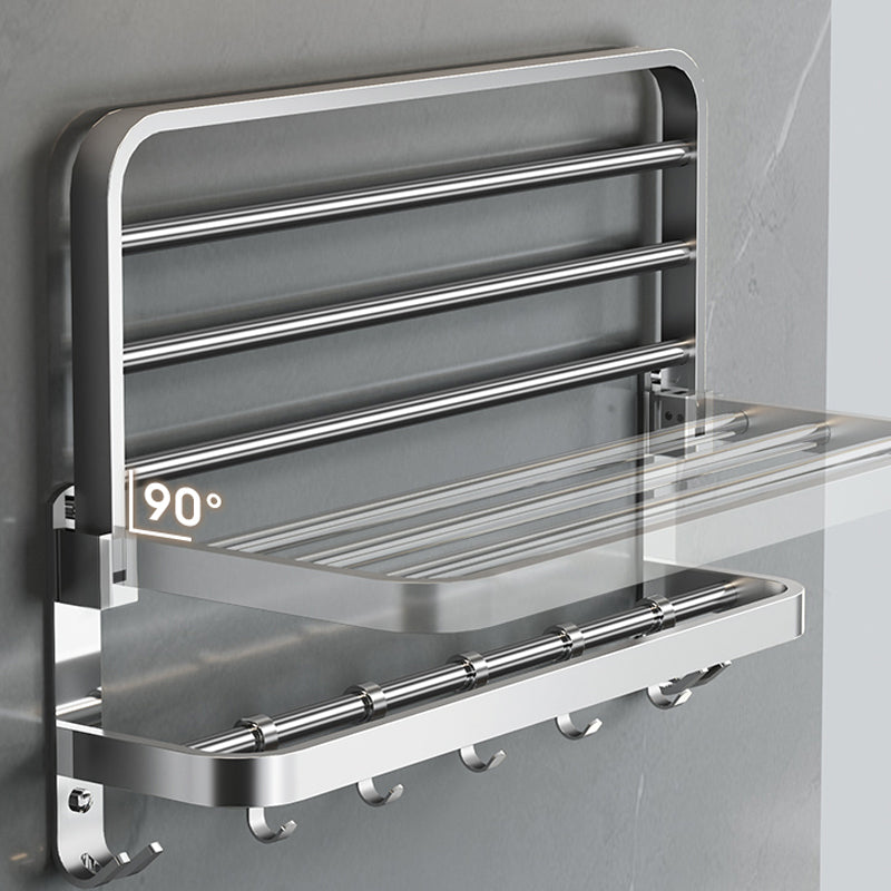 Luxury Chrome Bathroom Accessory Set with Towel Rack