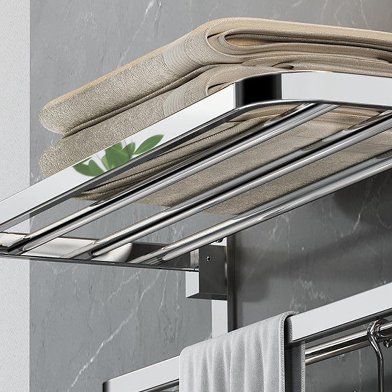Luxury Chrome Bathroom Accessory Set with Towel Rack