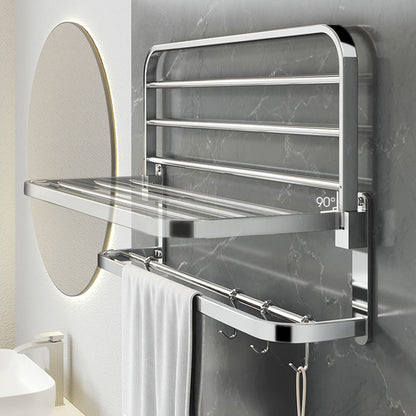 Luxury Chrome Bathroom Accessory Set with Towel Rack
