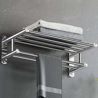 Luxury Chrome Bathroom Accessory Set with Towel Rack