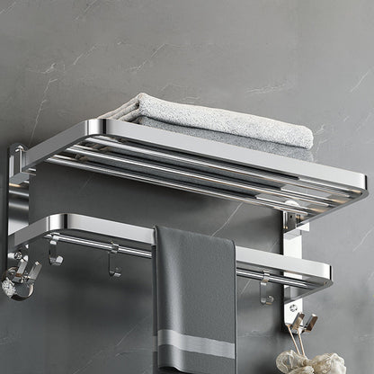 Luxury Chrome Bathroom Accessory Set with Towel Rack