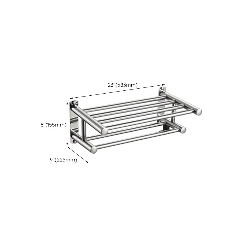 Luxury Chrome Bathroom Accessory Set with Towel Rack